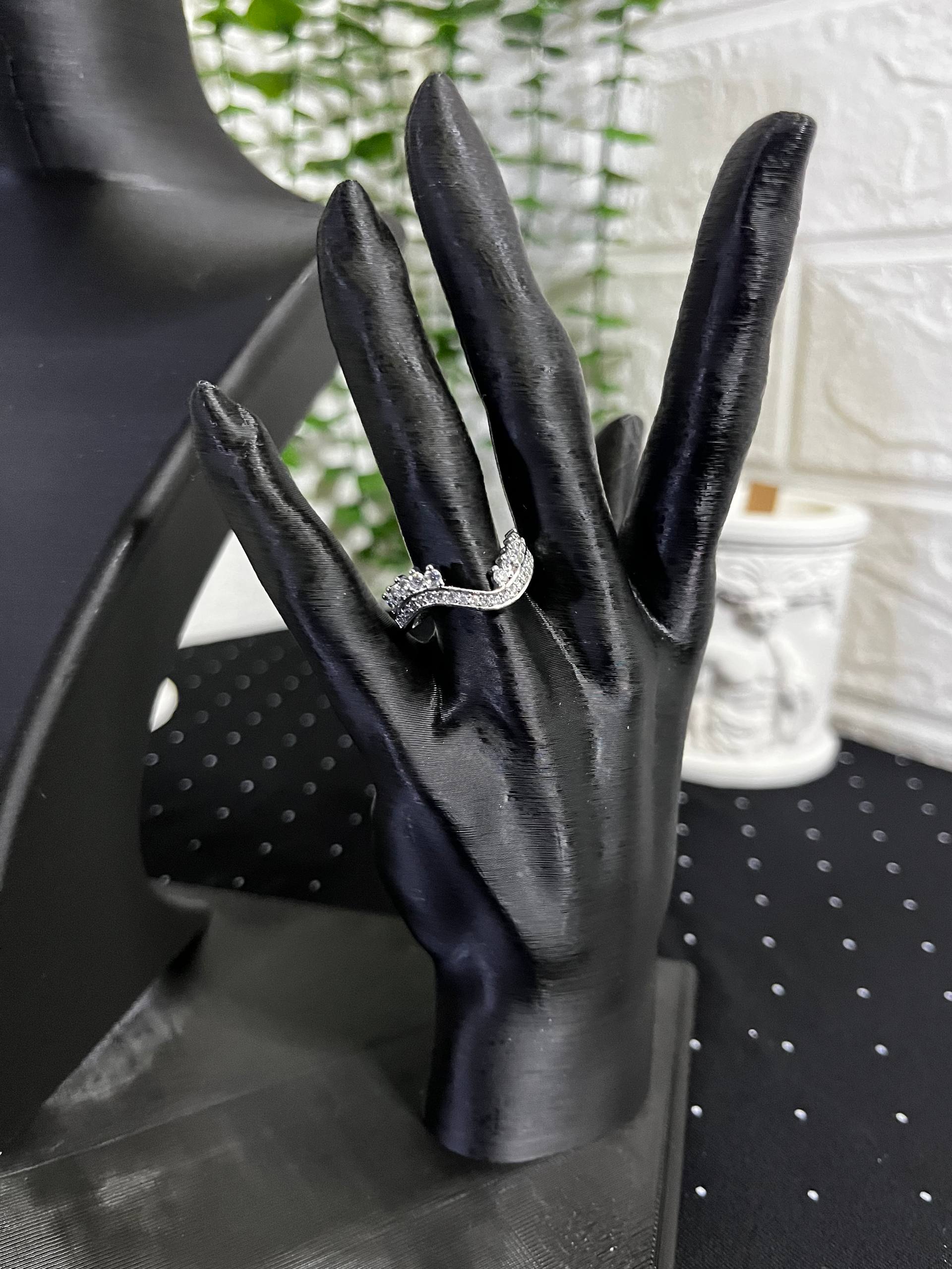 Ayarlanabilir Çelik Taşlı Kadın Yüzük