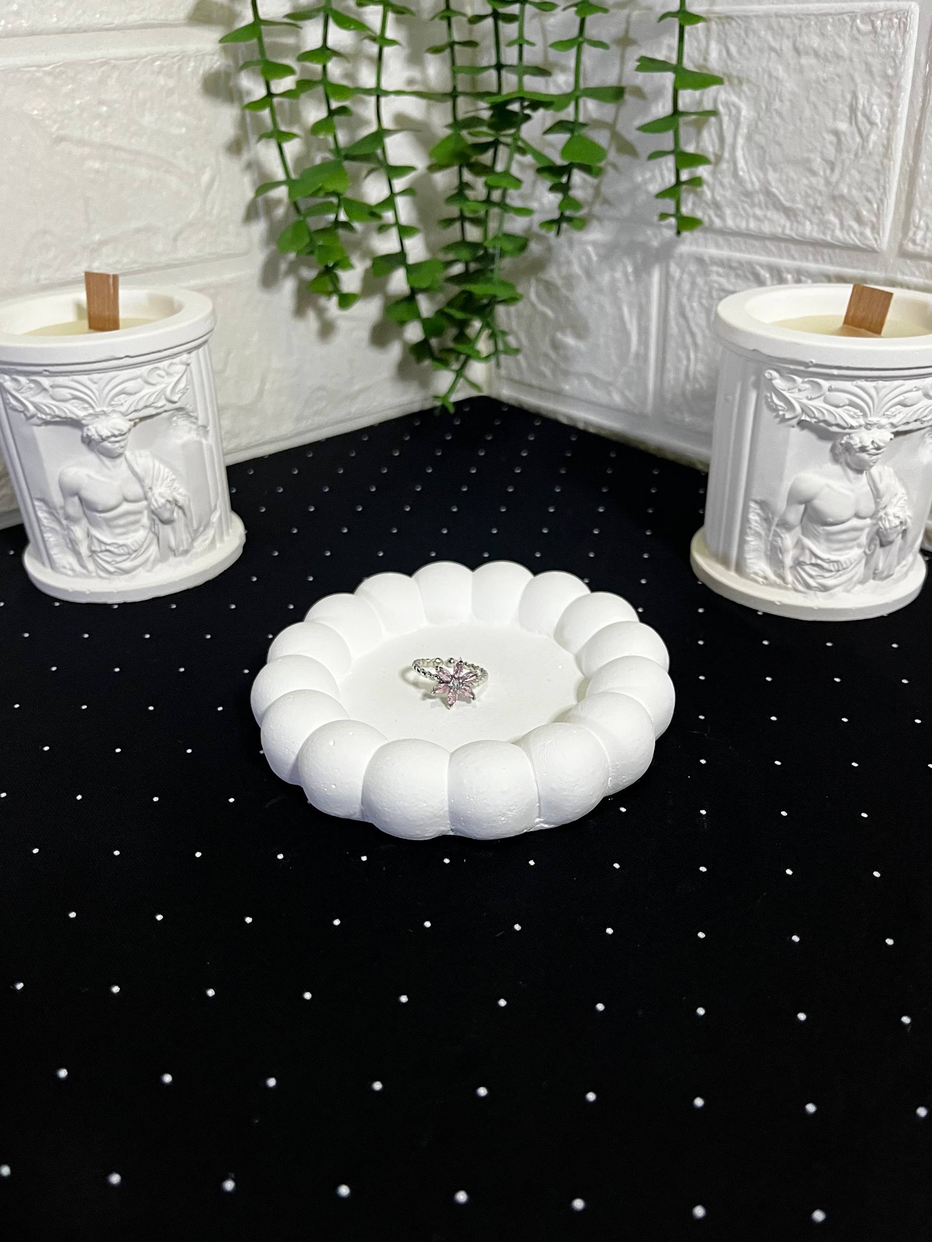 Lotus Modelli Ayarlanabilir Çelik Yüzük - Görsel 2