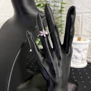 Lotus Modelli Ayarlanabilir Çelik Yüzük