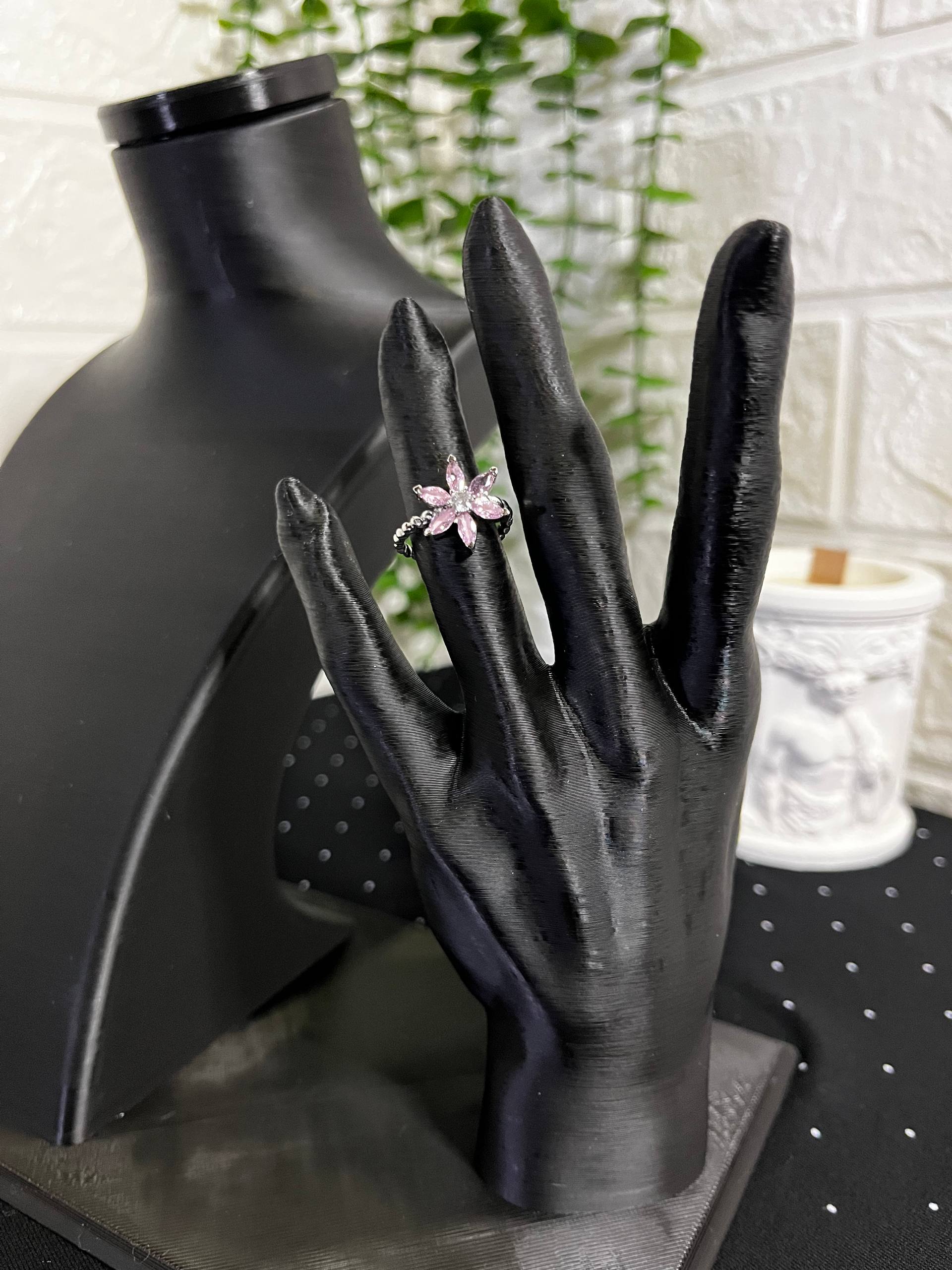 Lotus Modelli Ayarlanabilir Çelik Yüzük