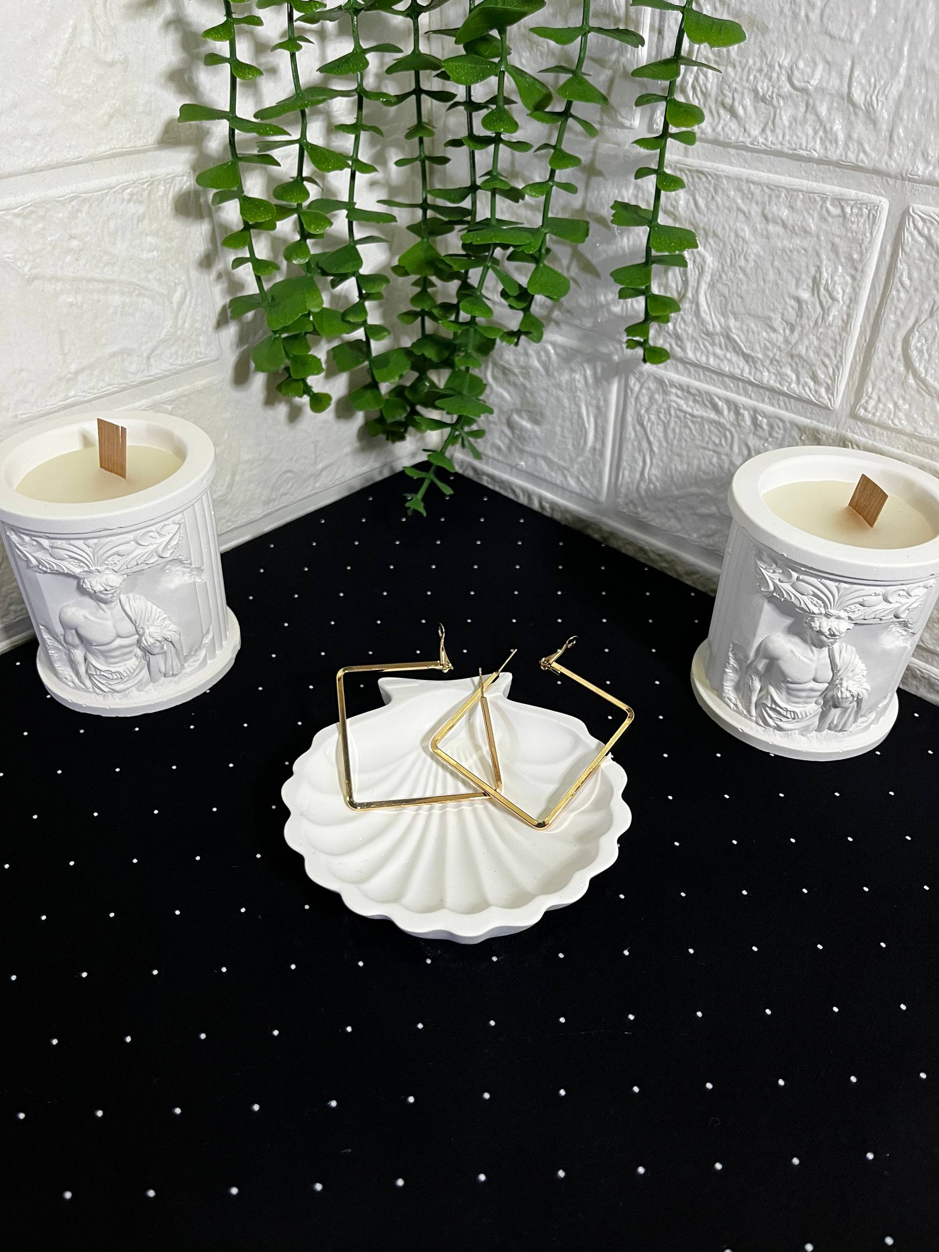 Çelik Gold Dörtgen Küpe