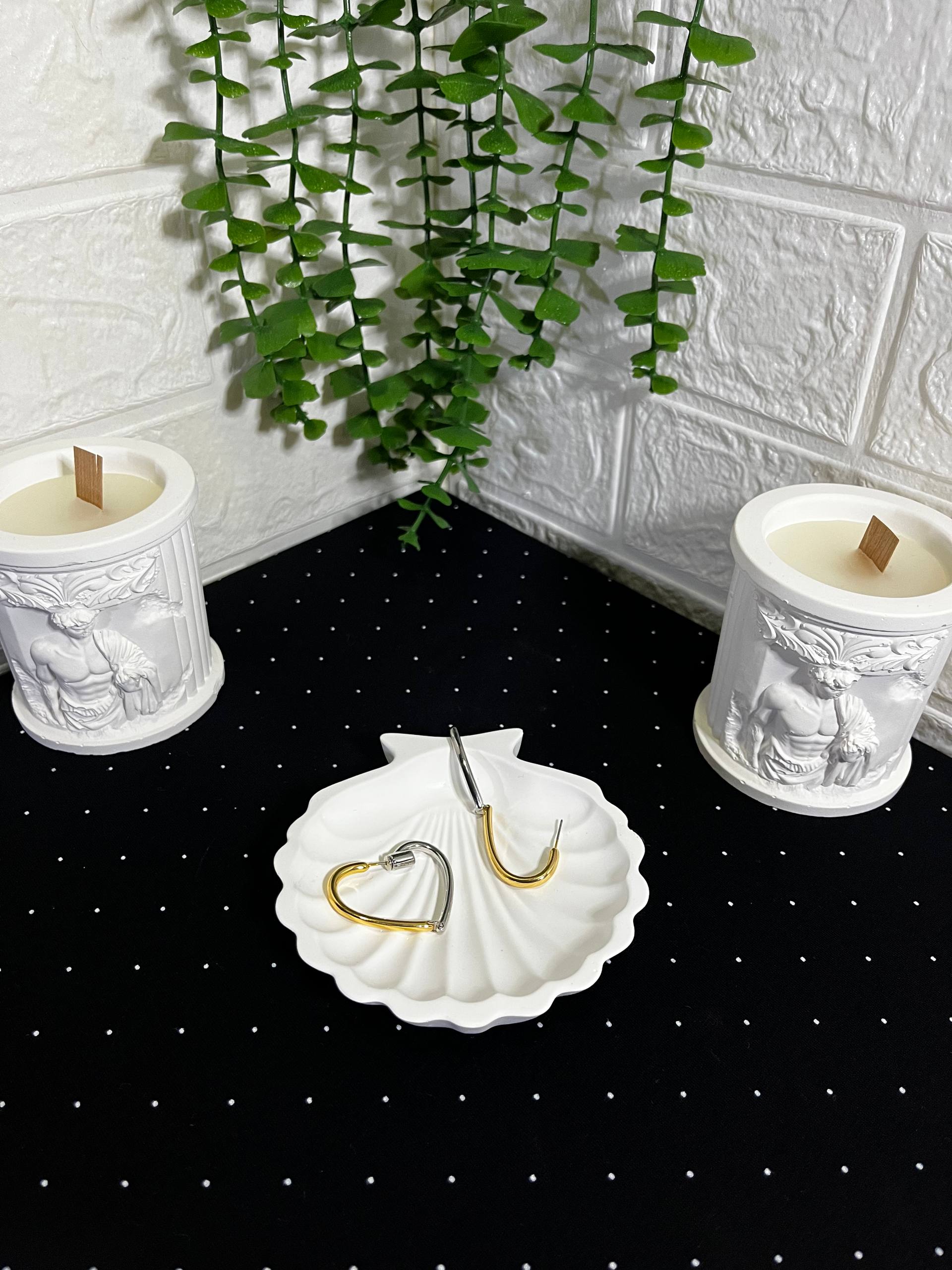 Çelik Kalp Silver Küpe-2 - Görsel 2