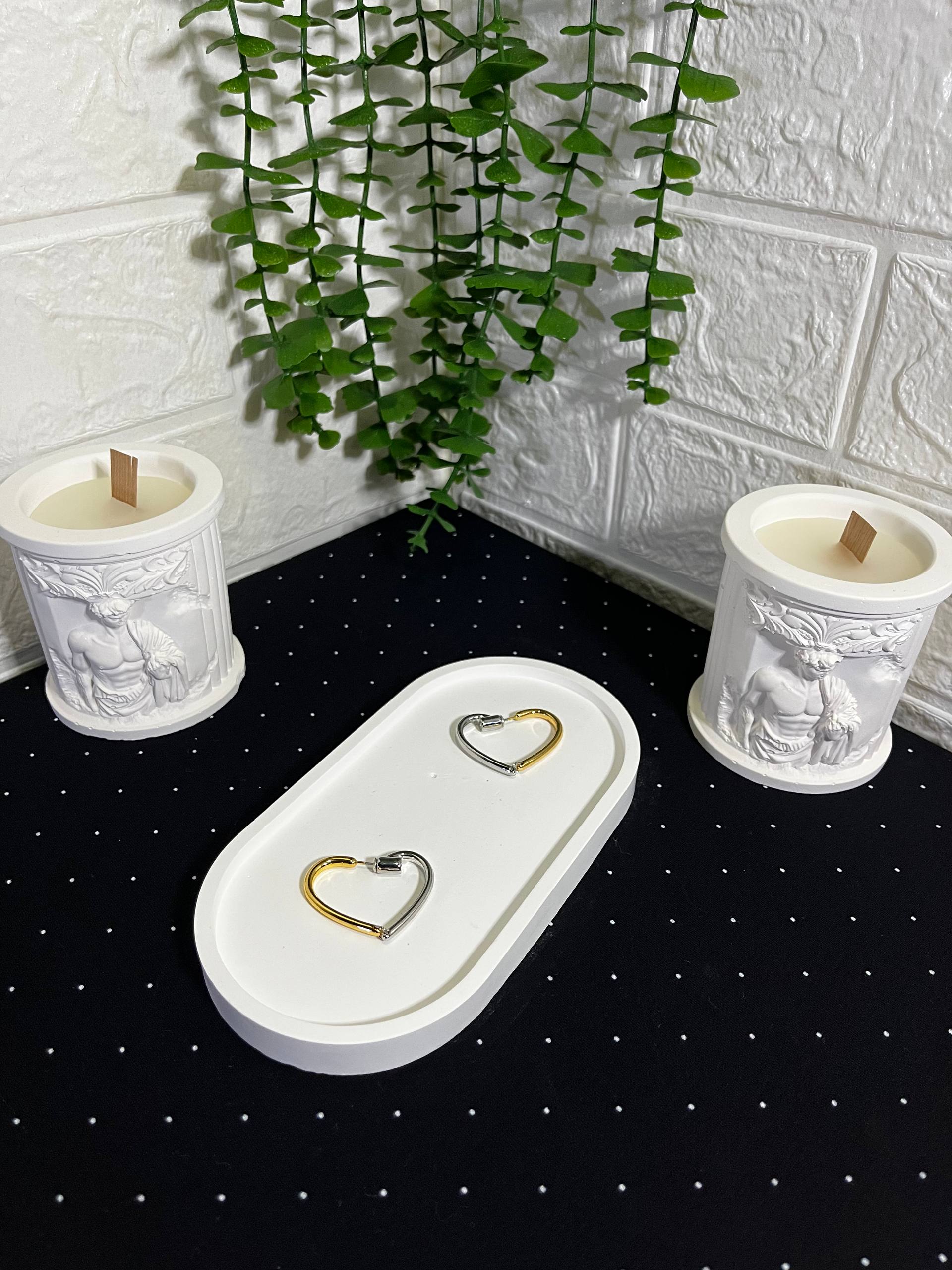 Çelik Kalp Silver Küpe-2