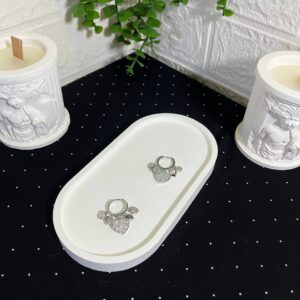 Çelik Kalpli Silver Küpe