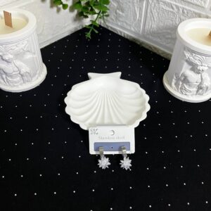 Çelik Küpe Kristal Model Silver