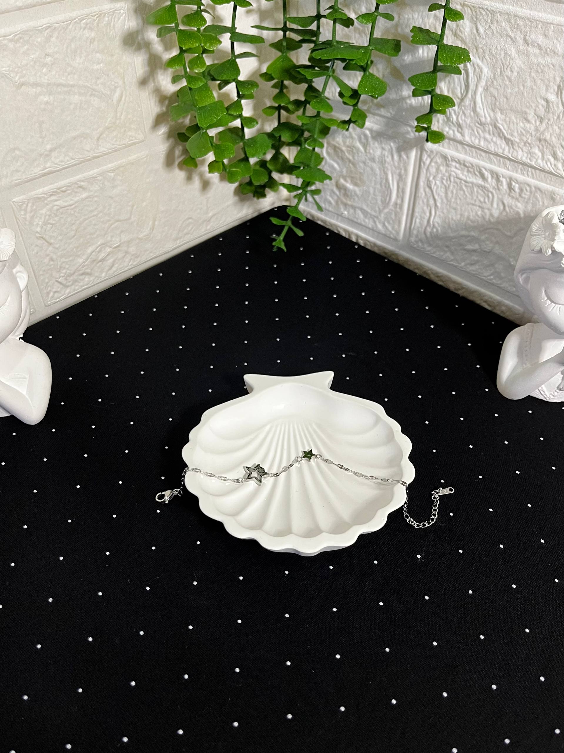 Yıldızlı Çelik Bileklik Silver-5 - Görsel 2