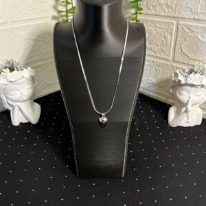 Kalp Figürlü Çelik Kolye Silver