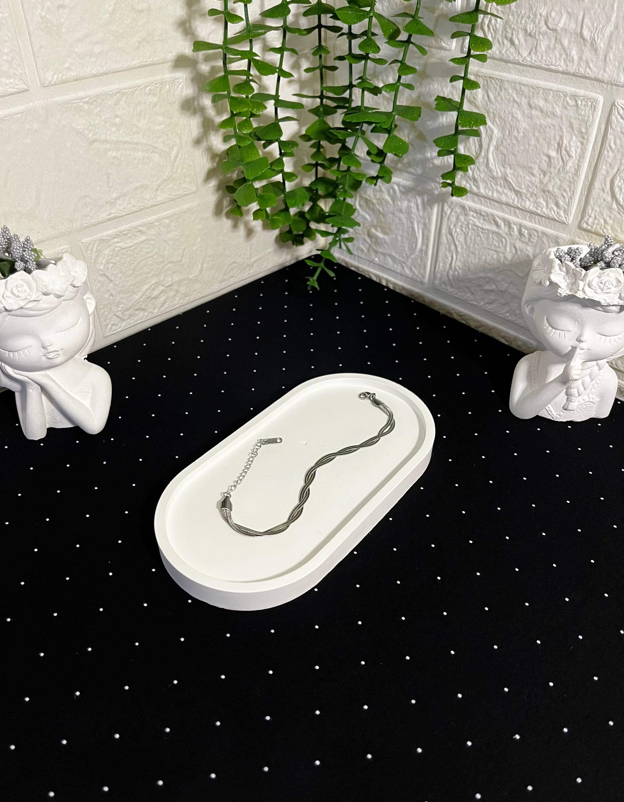 Çelik İtalyan Sarmal Bileklik Silver