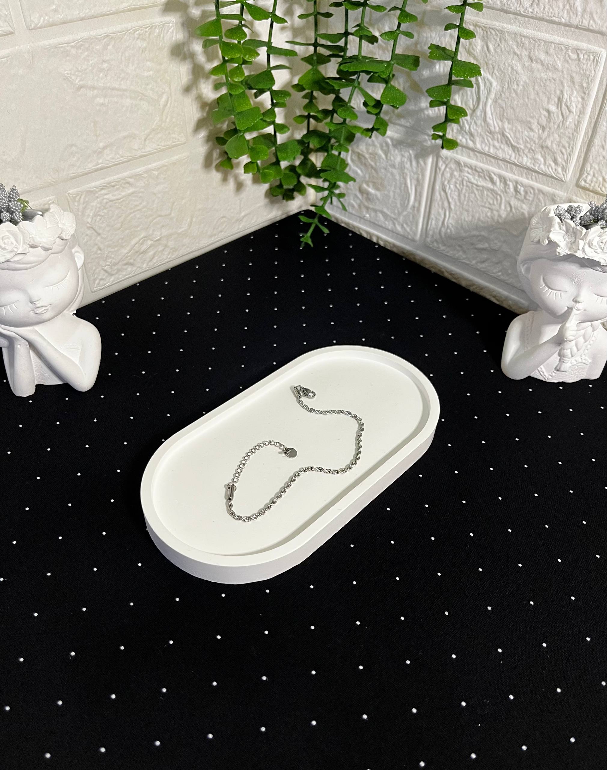 Burgu Çelik Bileklik Silver