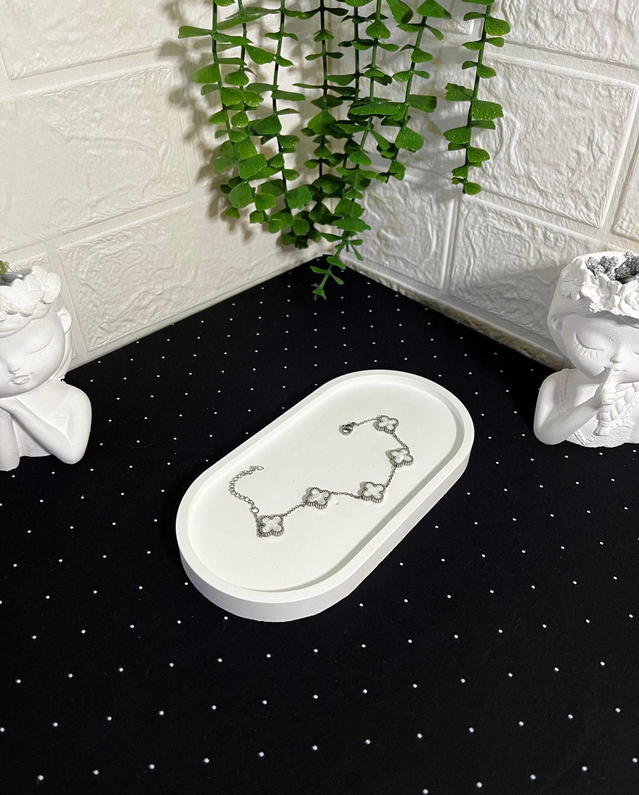 Yonca Model Çelik Bileklik Silver