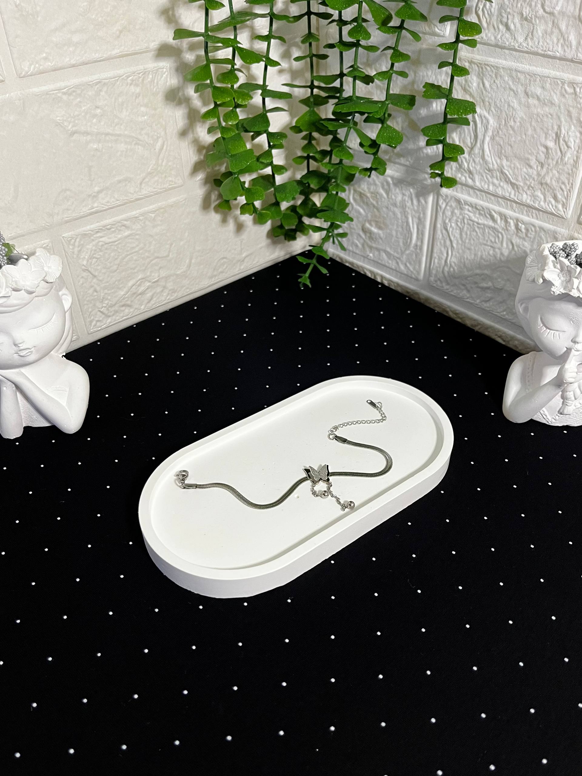 Kelebekli İtalyan Çelik Bileklik Silver-2 - Görsel 2