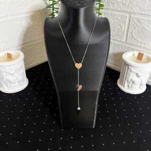 Çelik Kalpli Kolye Silver