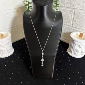 Çelik Motifli Kolye Silver