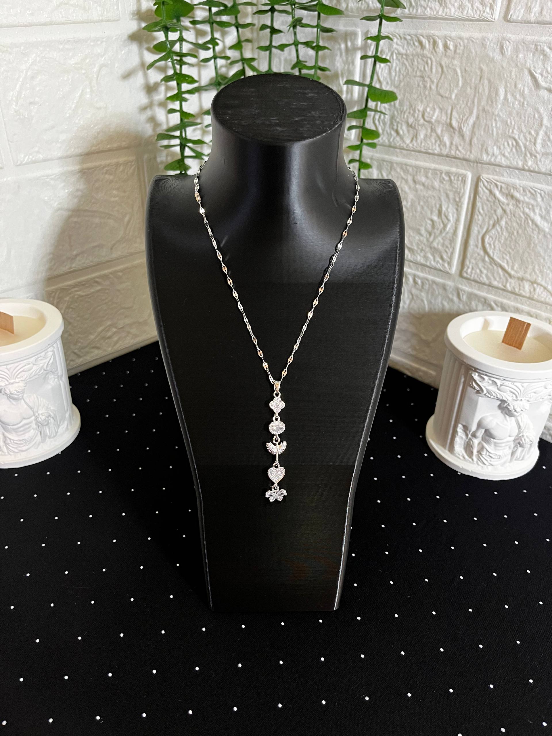 Çelik Y Kolye Silver-3