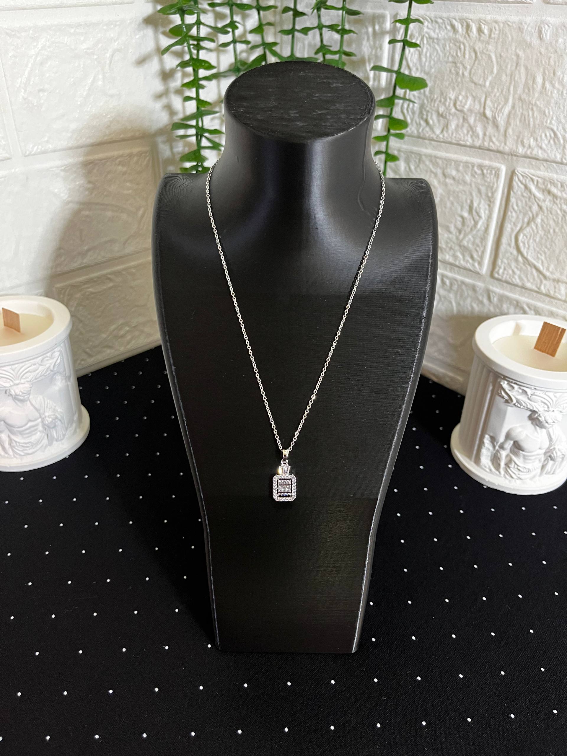 Çelik Baget Kolye Silver