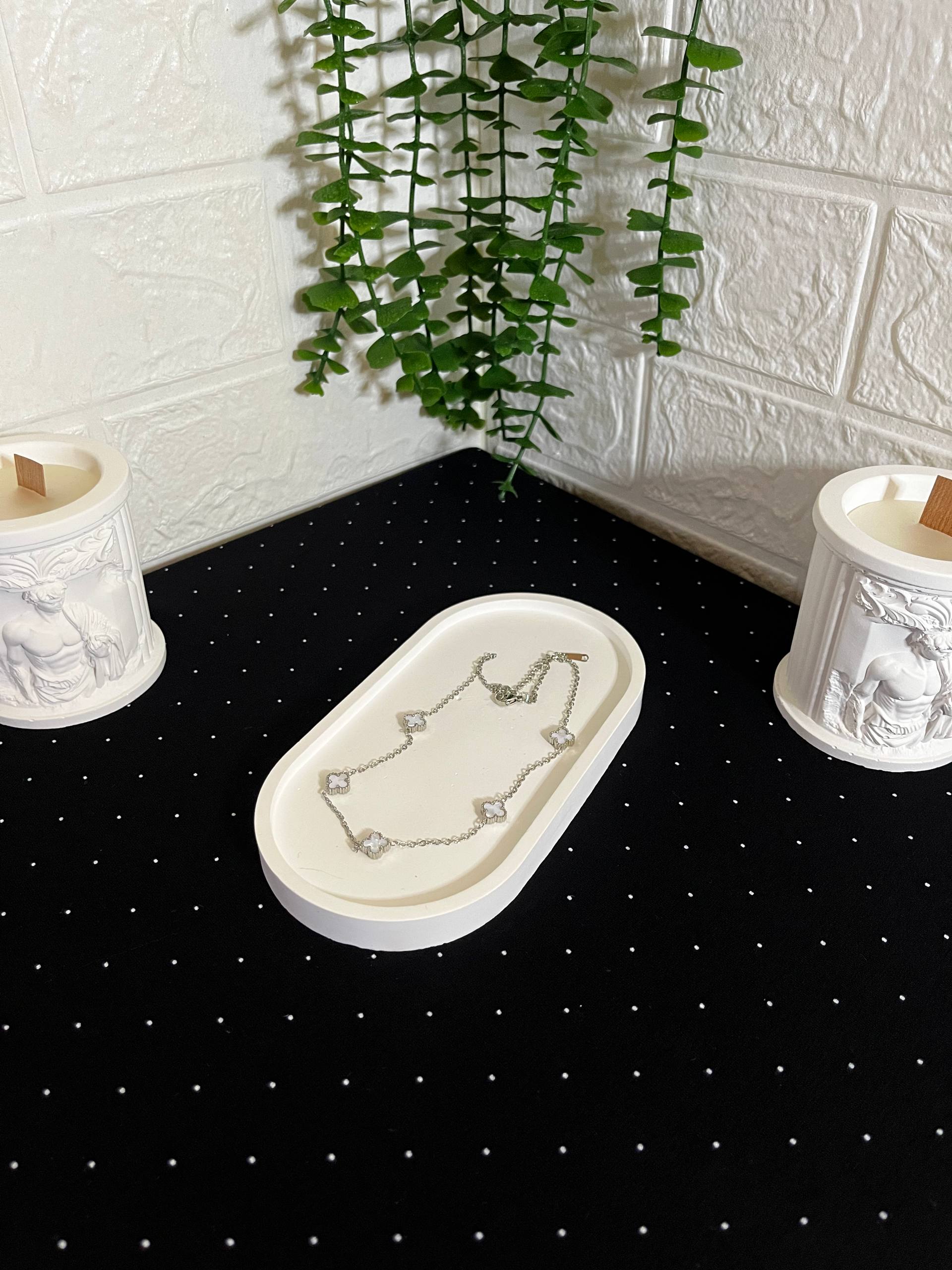 Yonca Model Çelik Kolye Silver - Görsel 2