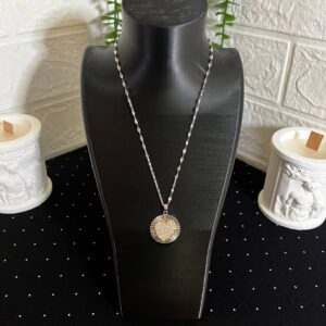 Kalpli Çelik Kolye Silver-7