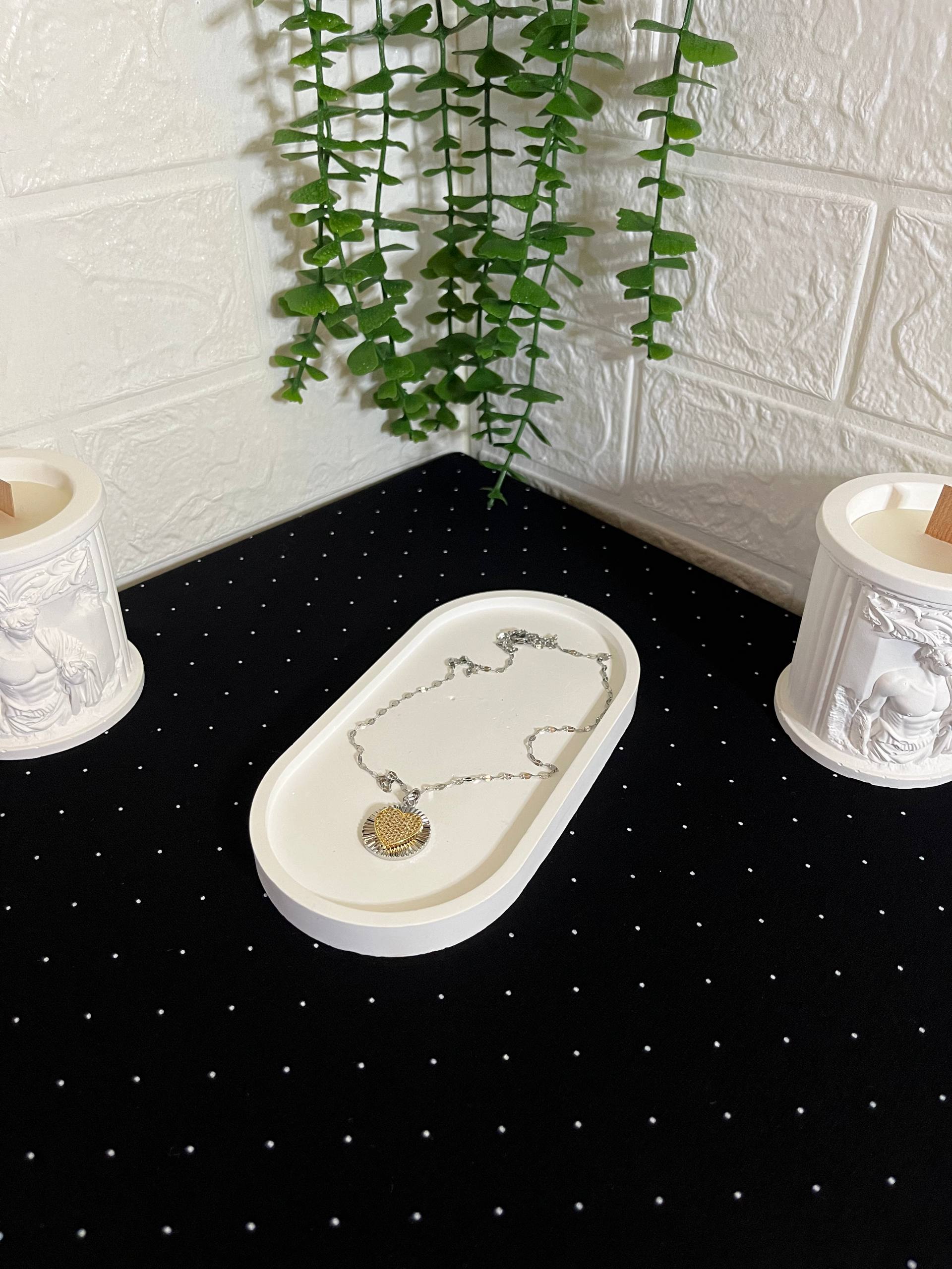 Kalpli Çelik Kolye Silver-7 - Görsel 2