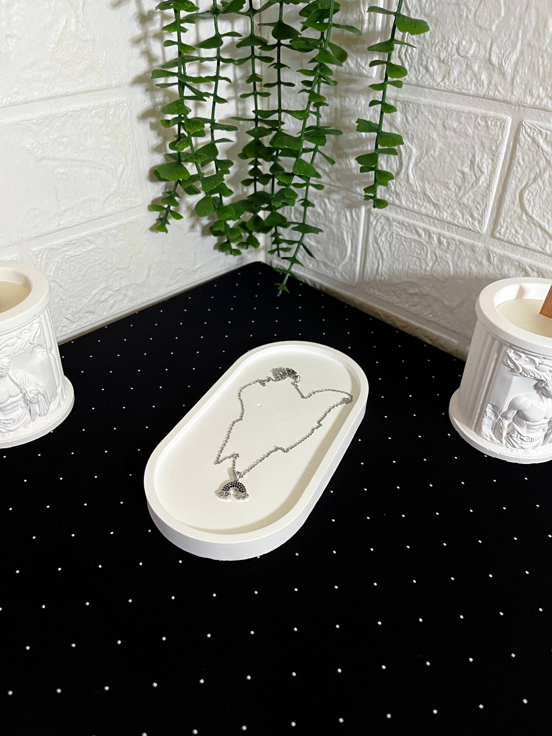 Çelik Gökkuşağı Kolye Silver - Görsel 2