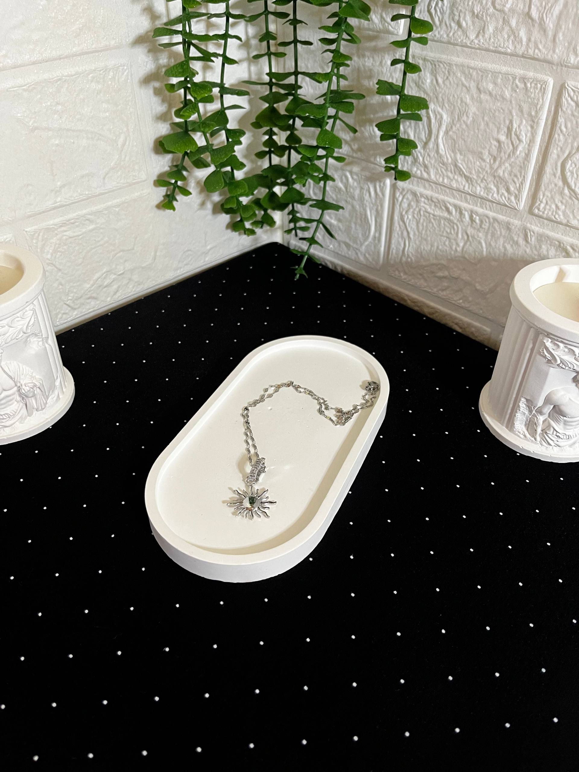 Güneş Figürlü Çelik Kolye Silver-2 - Görsel 2