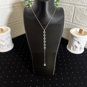 Kalp Figürlü Çelik Y Kolye Silver