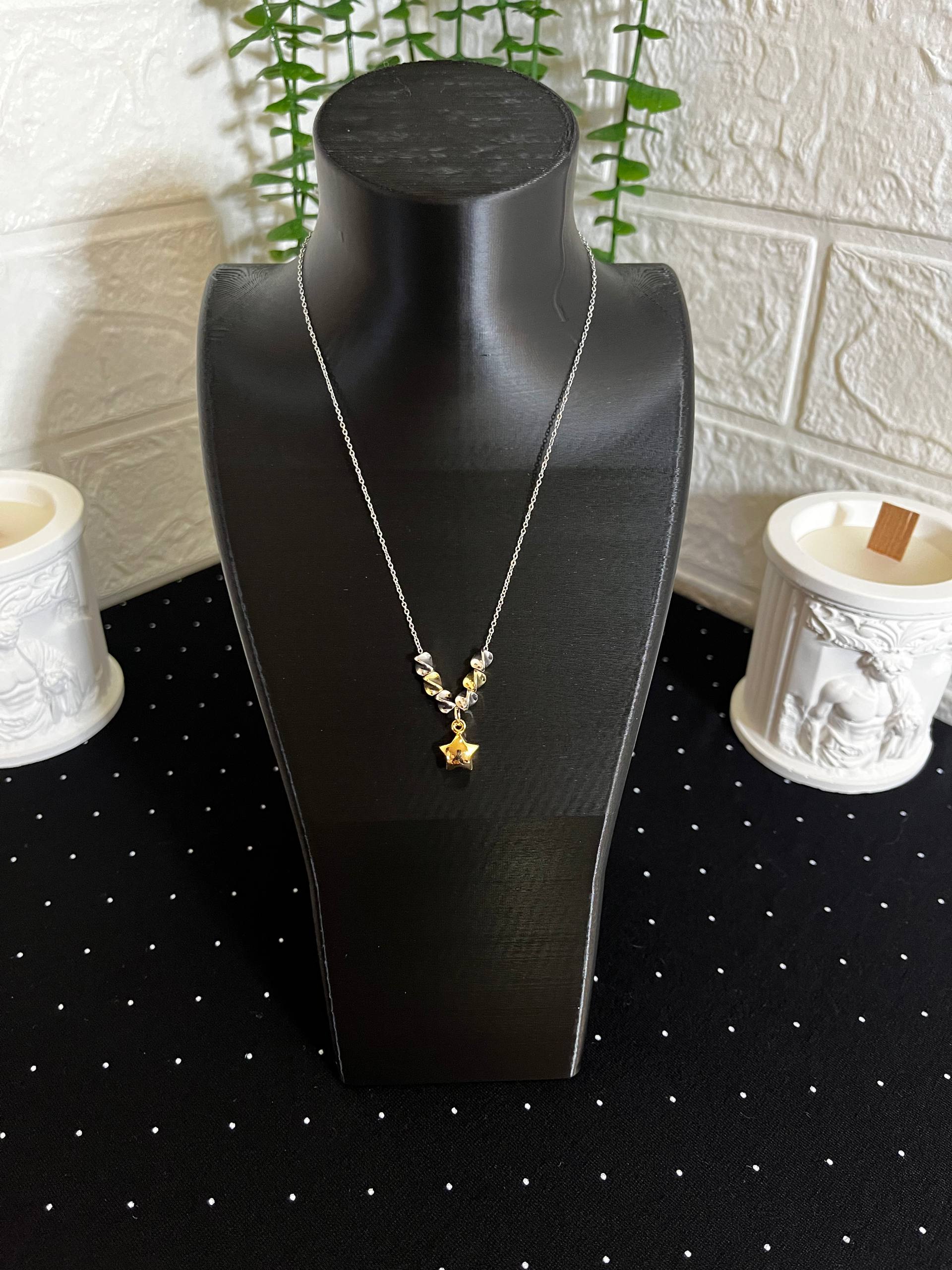 Yıldız Figürlü Çelik Kolye Silver