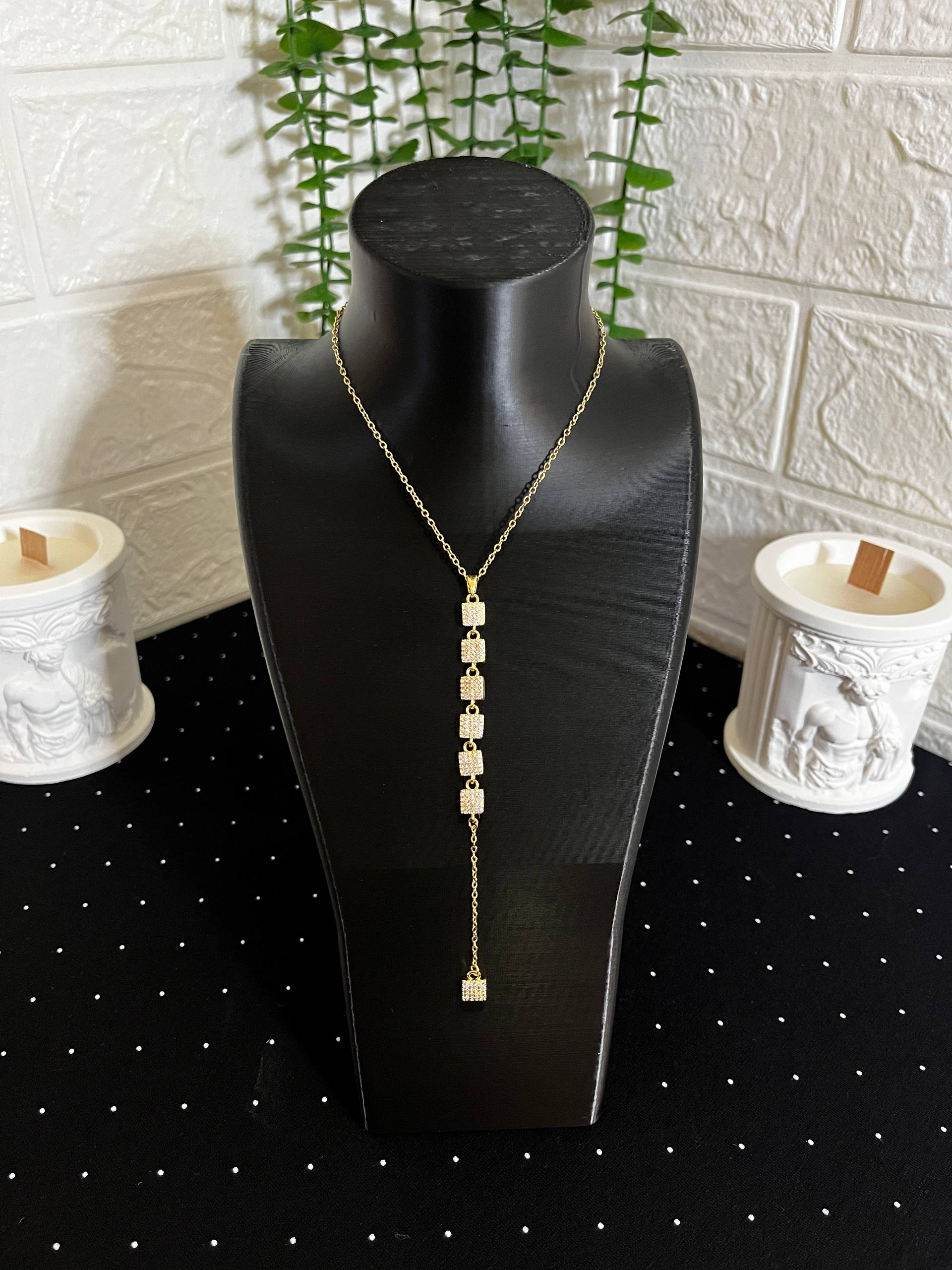 Çelik Gold Y Kolye-2