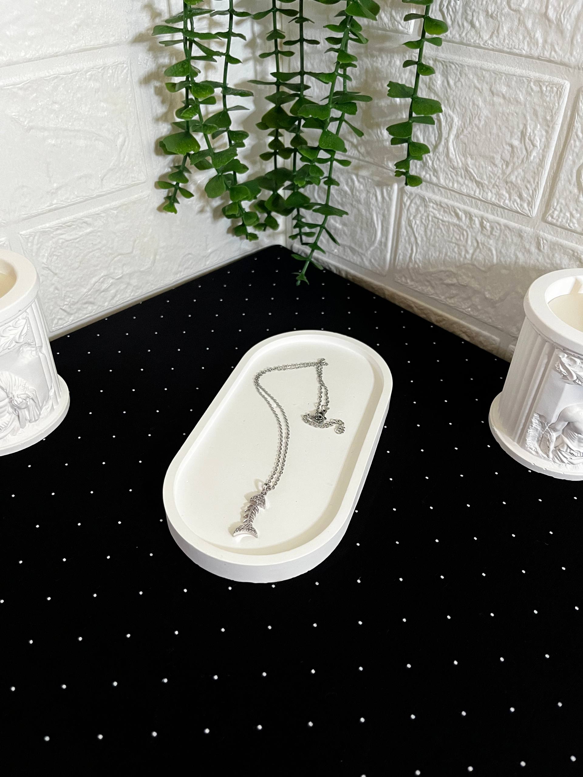 Balık Zirkon Kolye Çelik Silver - Görsel 2