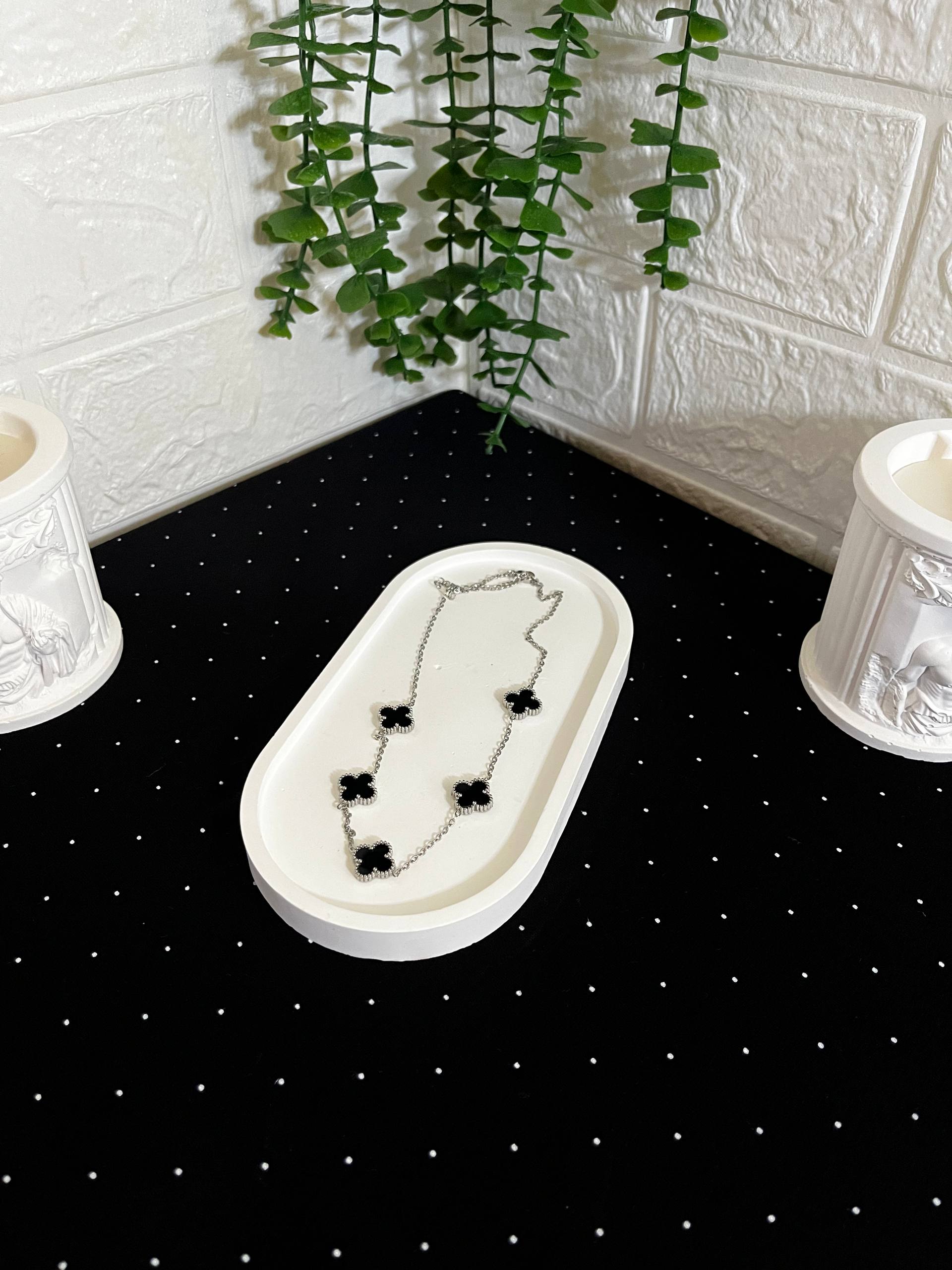 Yonca Model Çelik Kolye Silver-6 - Görsel 2