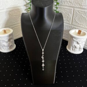 Gezegen Figürlü Çelik Y Kolye Silver